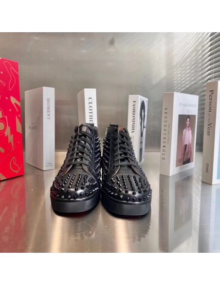 Christian Louboutin Louis Spikes Sneakers Black CL-83B049,Christian Louboutin Sneakers,Other Brand Sneakers