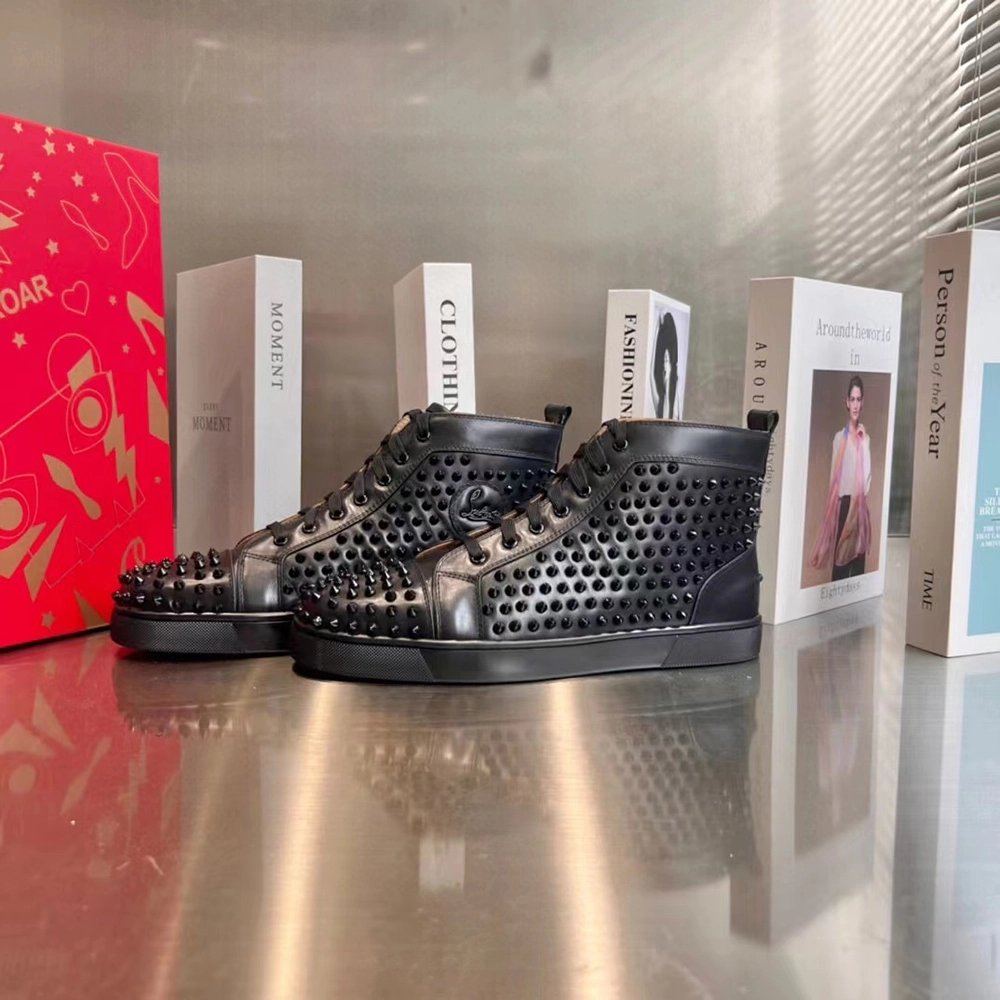 Christian Louboutin Louis Spikes Sneakers Black CL-83B049,Christian Louboutin Sneakers,Other Brand Sneakers