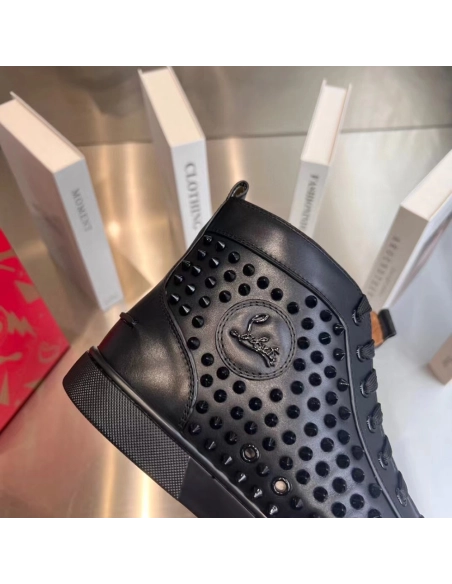 Christian Louboutin Louis Spikes Sneakers Black CL-83B049,Christian Louboutin Sneakers,Other Brand Sneakers