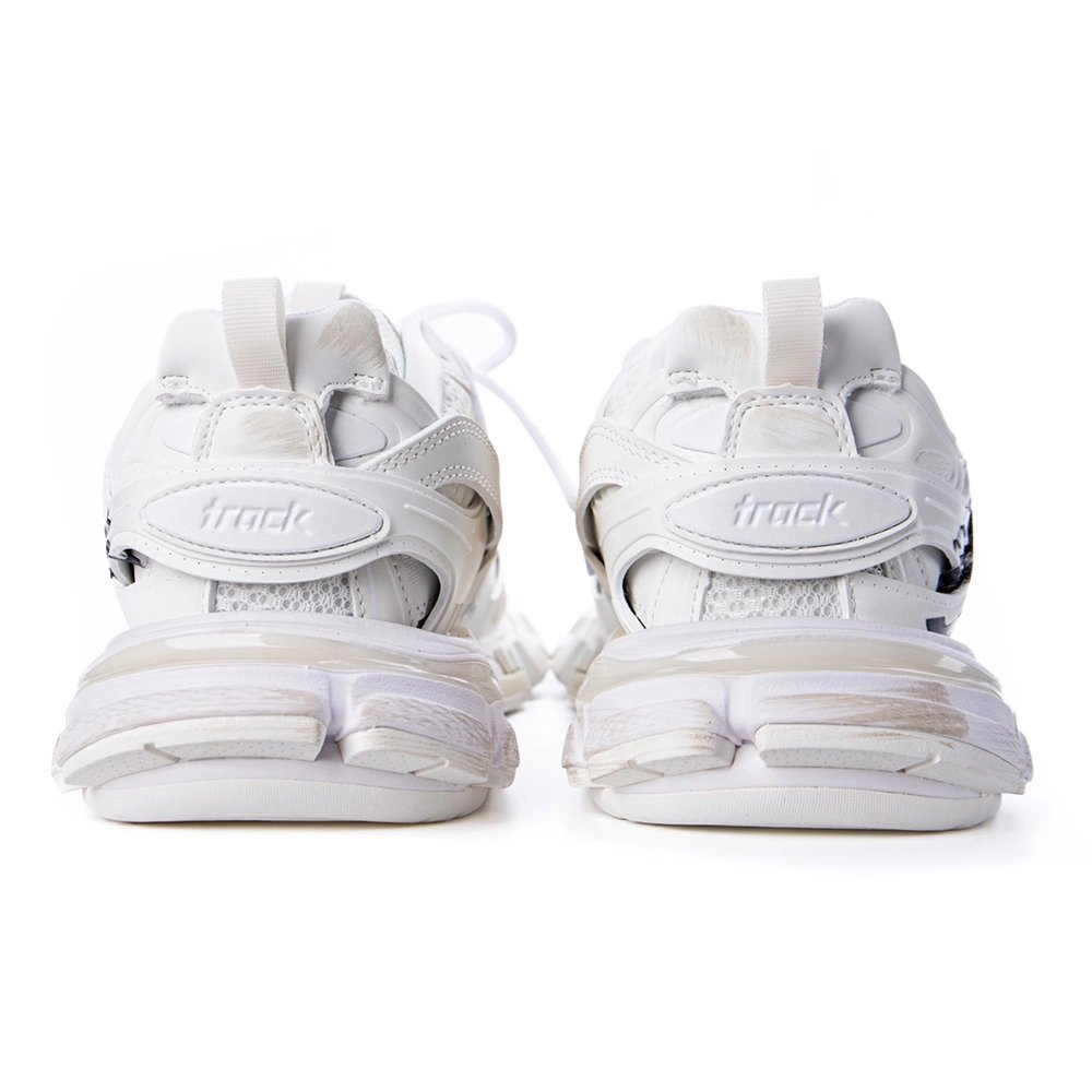 Balenciaga Track Signature Sneaker In White/Black 542436WTRHW-9010,BALENCIAGA TRACK,BALENCIAGA