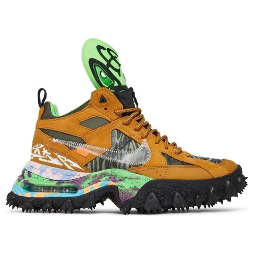 Off White x Air Terra Forma Wheat DQ1615-700,OFF-WHITE 1,OFF-WHITE,NIKE SHOES