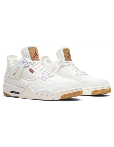 Levis x Air Jordan 4 Retro White Denim AO2571-100,AIR JORDAN 4,Air Jordan