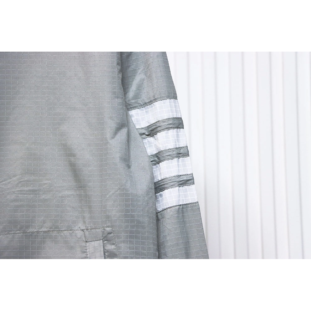 Thom Browne double layer four bar woven stand collar jacket TSK2,Cheap Replica Reps Thom Browne