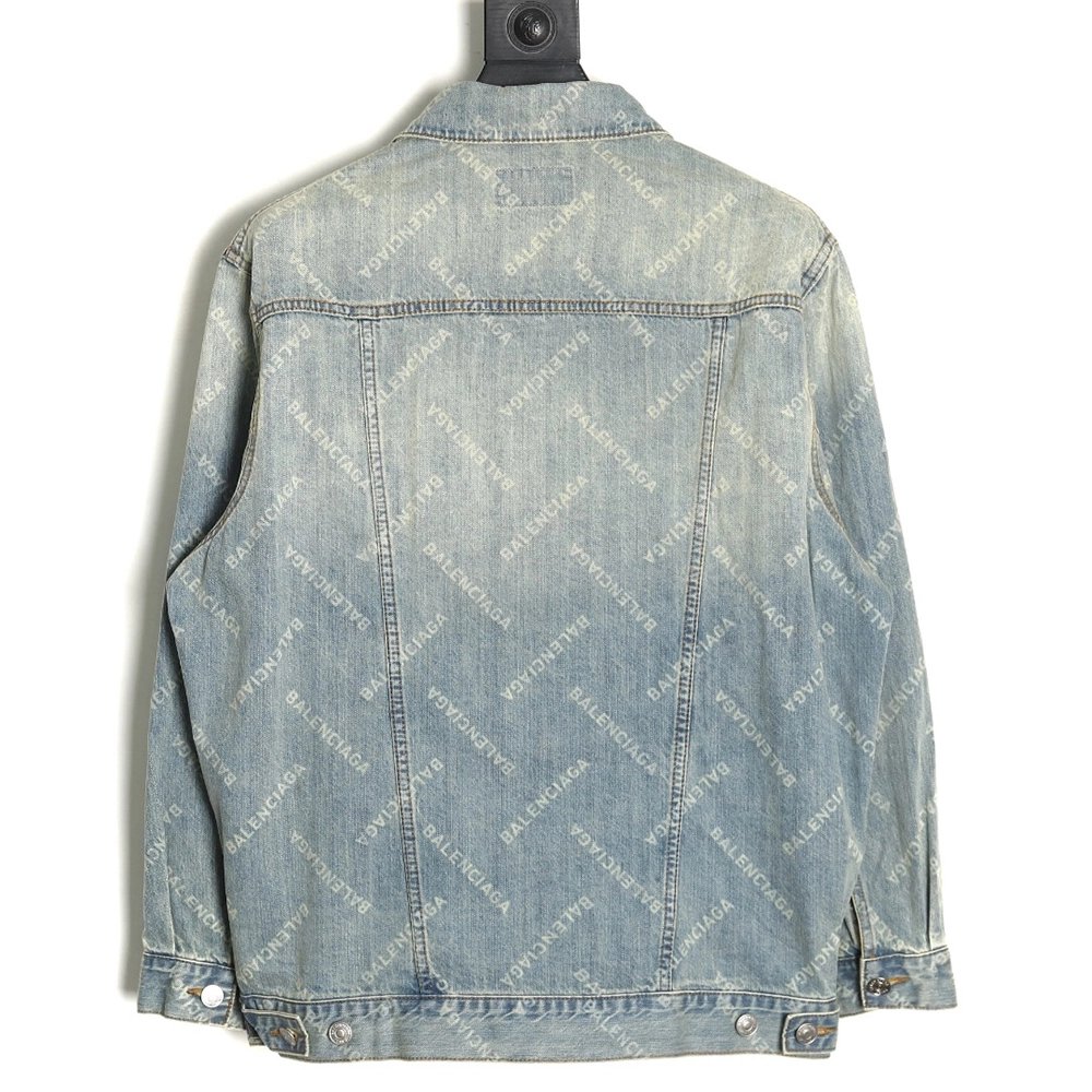 Balenciaga laserprinted denim jacket,Cheap Replica Reps Balenciaga