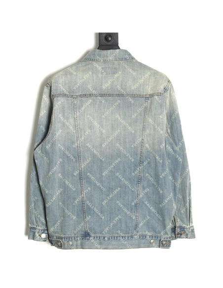 Balenciaga laserprinted denim jacket,Cheap Replica Reps Balenciaga