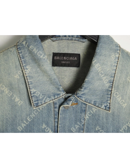 Balenciaga laserprinted denim jacket,Cheap Replica Reps Balenciaga