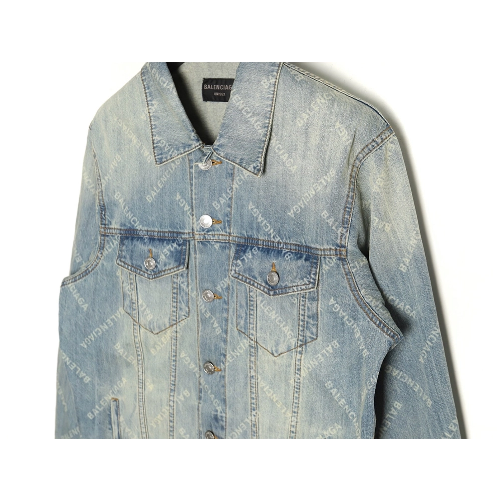 Balenciaga laserprinted denim jacket,Cheap Replica Reps Balenciaga