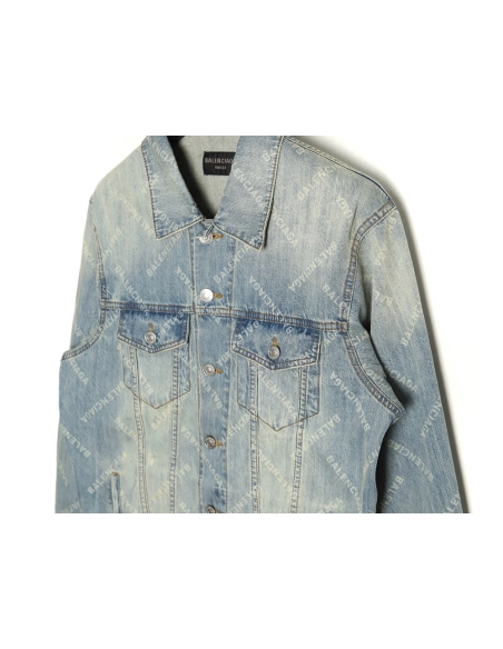 Balenciaga laserprinted denim jacket,Cheap Replica Reps Balenciaga