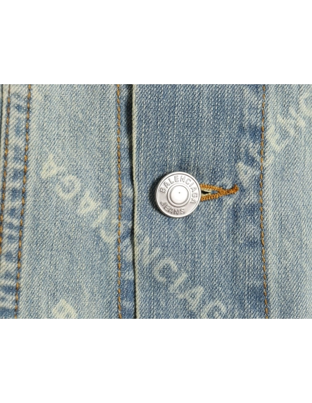 Balenciaga laserprinted denim jacket,Cheap Replica Reps Balenciaga