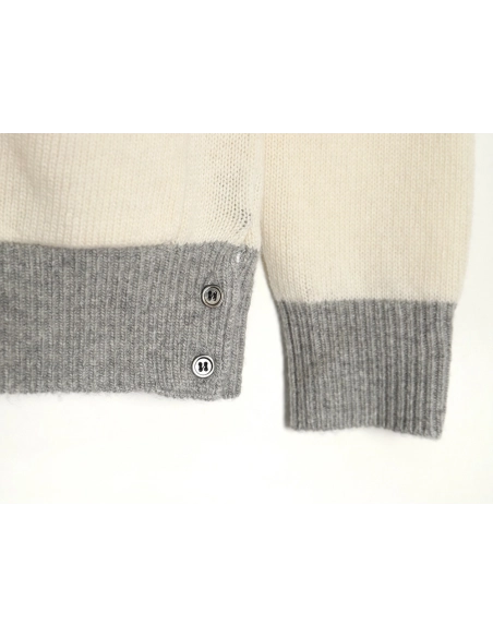 Thom Browne colorblock wool cardigan sweater,Cheap Replica Reps Thom Browne
