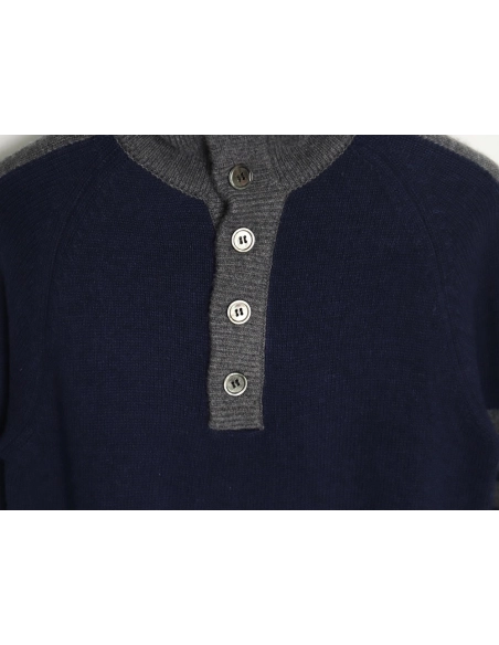 Thom Browne colorblock wool lapel sweater TSK1,Cheap Replica Reps Thom Browne
