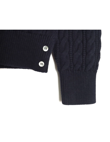 Thom Browne FourPanel Cable Crewneck Sweater TSK2,Cheap Replica Reps Thom Browne