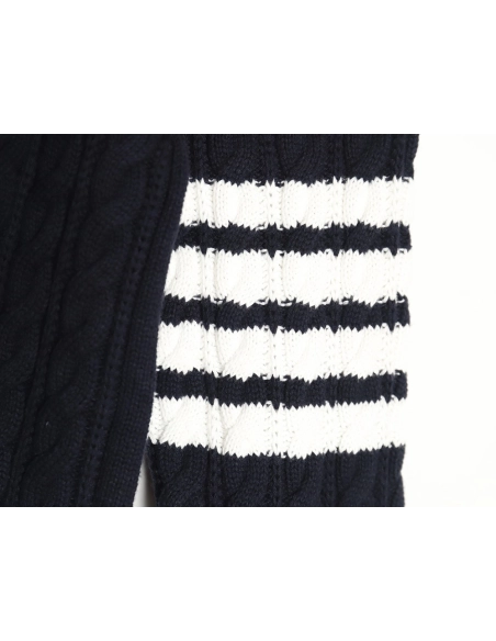 Thom Browne FourPanel Cable Crewneck Sweater TSK2,Cheap Replica Reps Thom Browne