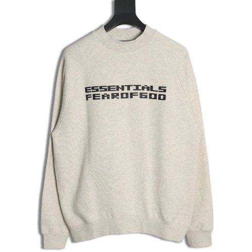 Fear of God Double Breasted Lettering Crew Neck Sweatshirt,Cheap Replica Reps Fear of God