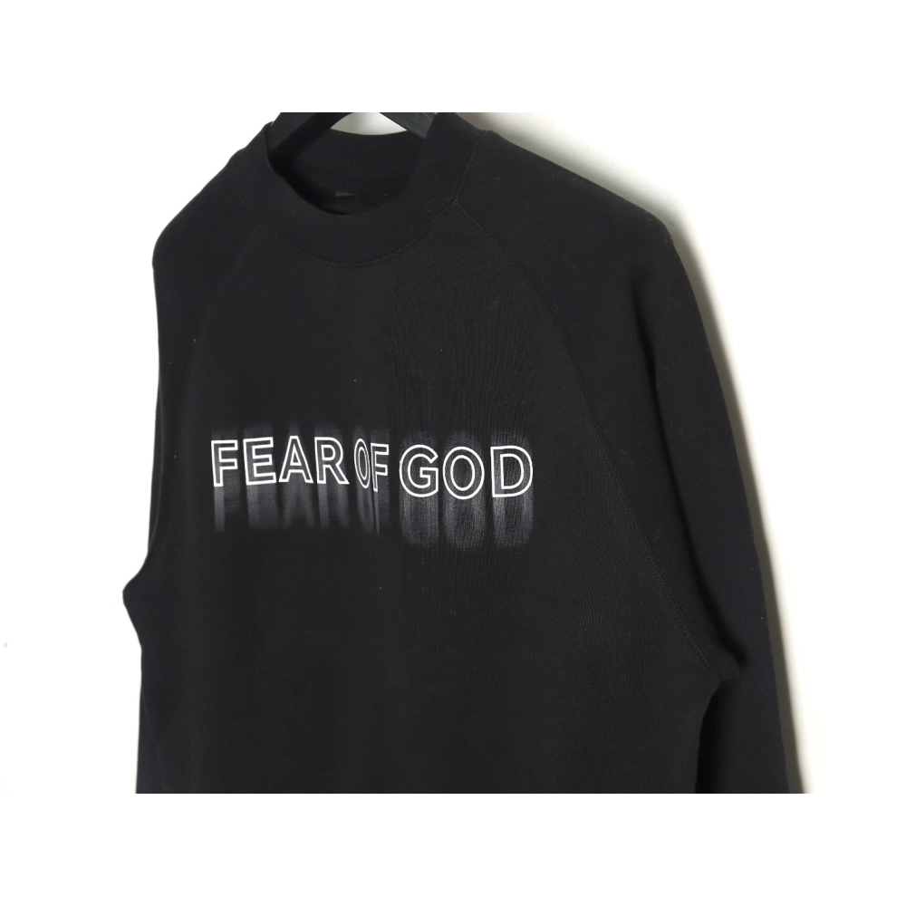 Fear of God Blurred Lettering Crew Neck Sweatshirt TSK1,Cheap Replica Reps Fear of God
