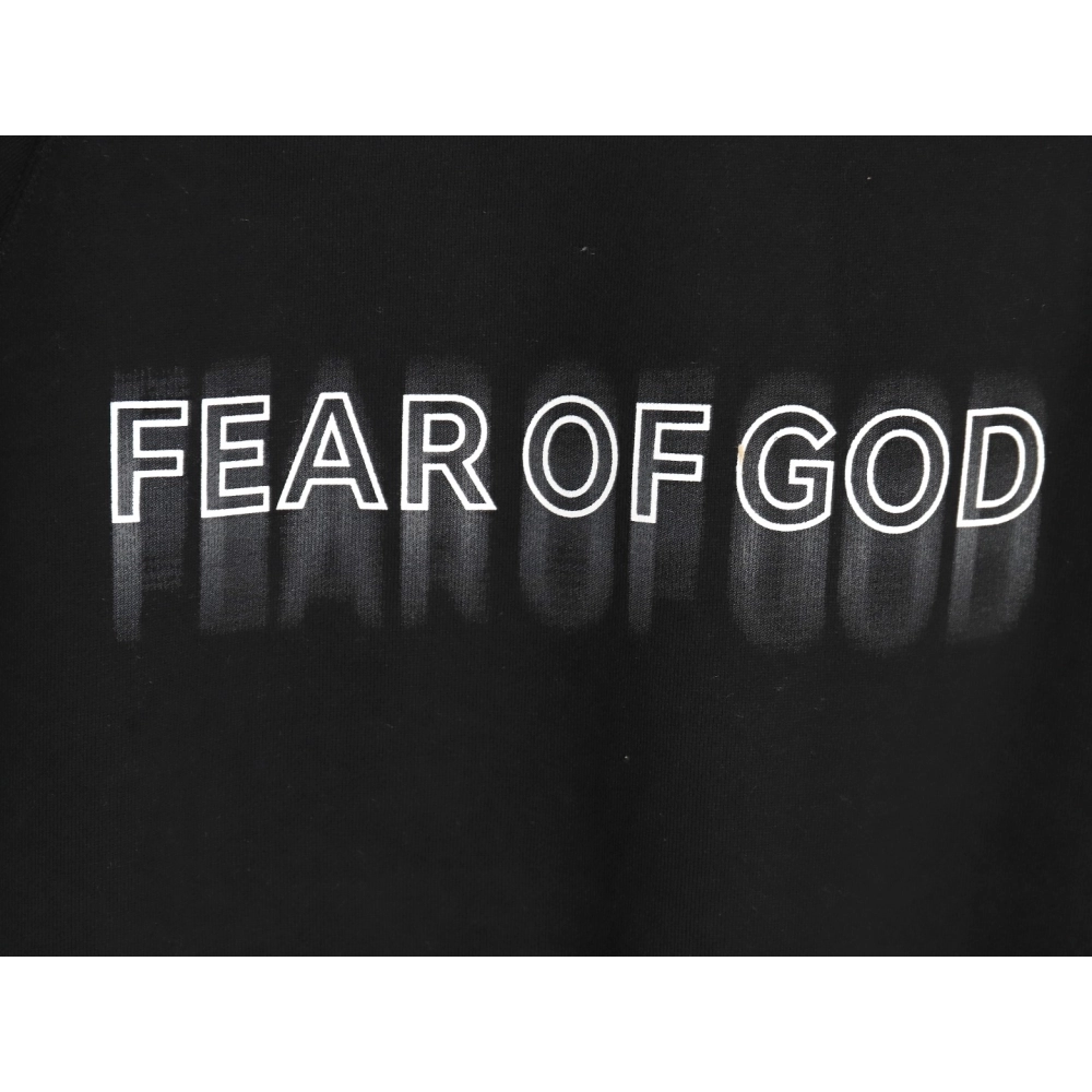 Fear of God Blurred Lettering Crew Neck Sweatshirt TSK1,Cheap Replica Reps Fear of God