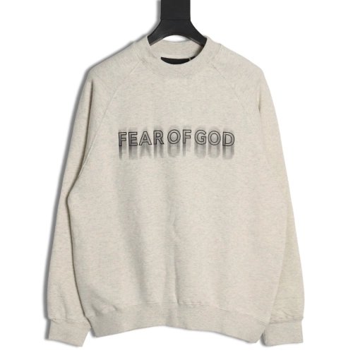 Fear of God Blurred Lettering Crew Neck Sweatshirt,Cheap Replica Reps Fear of God