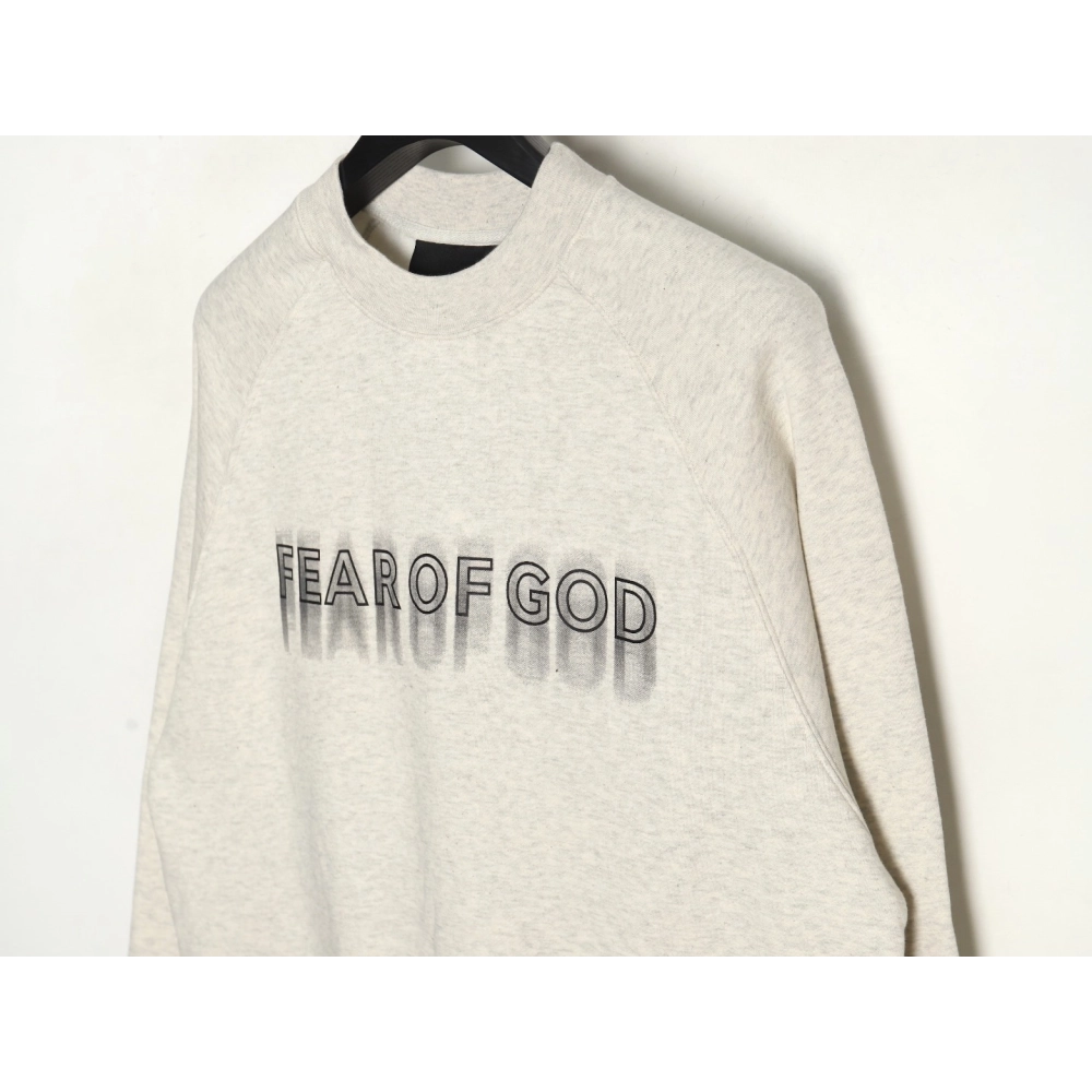 Fear of God Blurred Lettering Crew Neck Sweatshirt,Cheap Replica Reps Fear of God