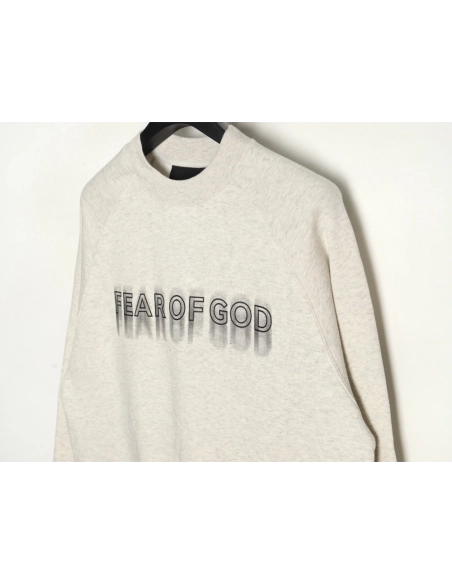 Fear of God Blurred Lettering Crew Neck Sweatshirt,Cheap Replica Reps Fear of God