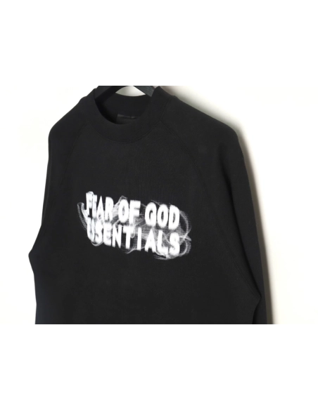 Fear of God Smoke Lettering Crew Neck Sweatshirt TSK1,Cheap Replica Reps Fear of God