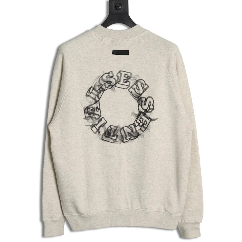Fear of God Smoke Lettering Crew Neck Sweatshirt,Cheap Replica Reps Fear of God