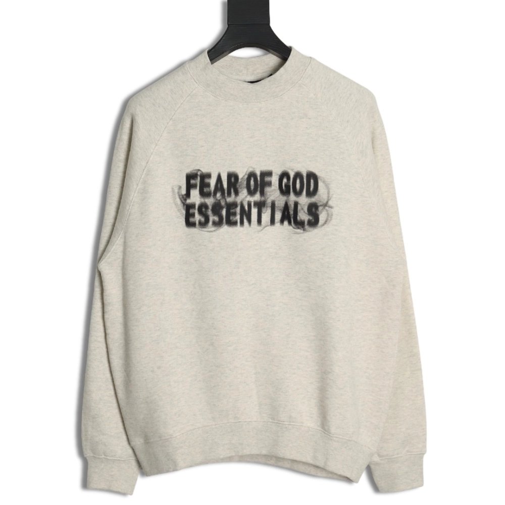 Fear of God Smoke Lettering Crew Neck Sweatshirt,Cheap Replica Reps Fear of God