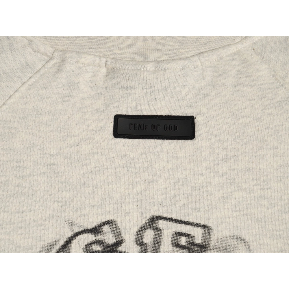 Fear of God Smoke Lettering Crew Neck Sweatshirt,Cheap Replica Reps Fear of God