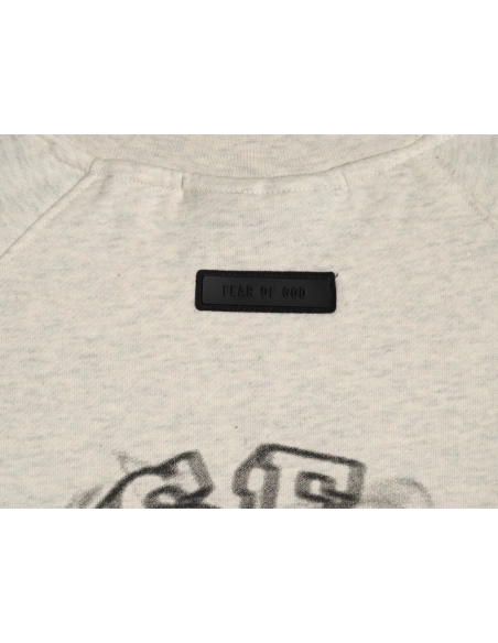 Fear of God Smoke Lettering Crew Neck Sweatshirt,Cheap Replica Reps Fear of God