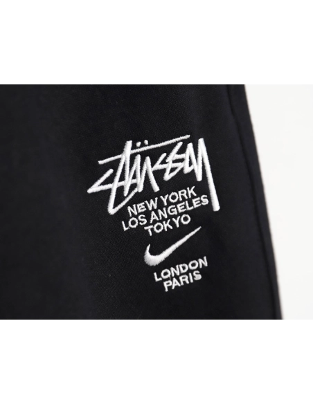 Nike Stussy embroidered logo fleece sweatpants TSK1,Cheap Replica Reps Nike