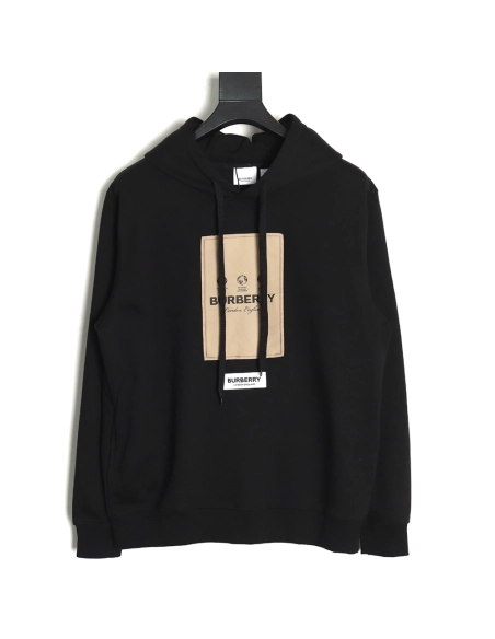 Burberry chest label hooded sweatshirt TSK1,Cheap Replica Reps Burberry