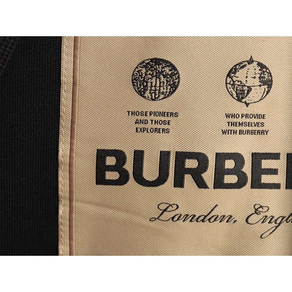 Burberry chest label hooded sweatshirt TSK1,Cheap Replica Reps Burberry