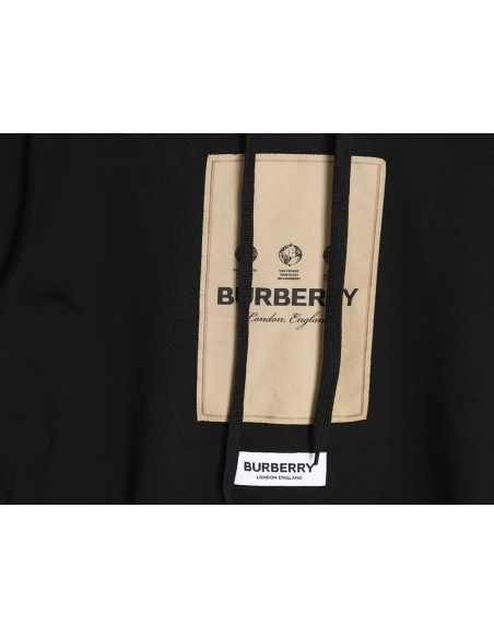 Burberry chest label hooded sweatshirt TSK1,Cheap Replica Reps Burberry