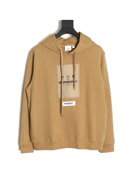 Burberry chest label hooded sweatshirt,Cheap Replica Reps Burberry