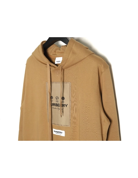 Burberry chest label hooded sweatshirt,Cheap Replica Reps Burberry