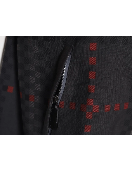 Burberry Pixel Check Wool Blend Harrington Leather Jacket,Cheap Replica Reps Burberry