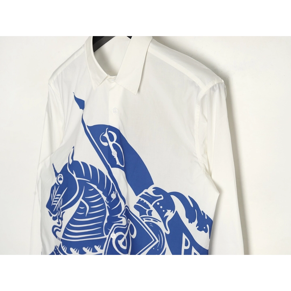 Burberry War Horse long sleeve printed shirt SXL,Cheap Replica Reps Burberry