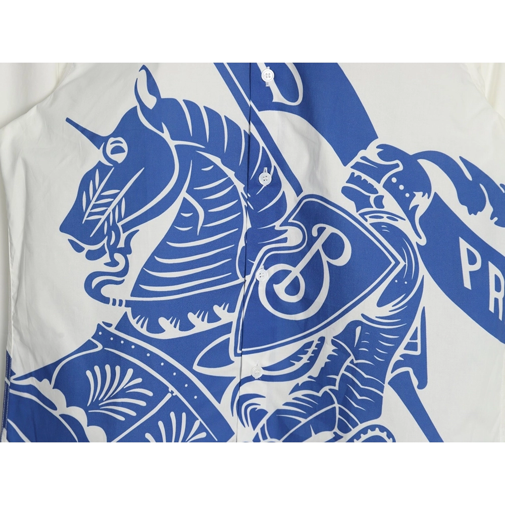 Burberry War Horse long sleeve printed shirt SXL,Cheap Replica Reps Burberry