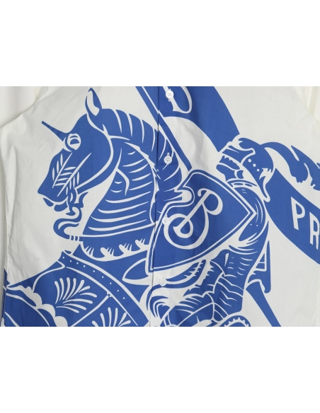 Burberry War Horse long sleeve printed shirt SXL,Cheap Replica Reps Burberry