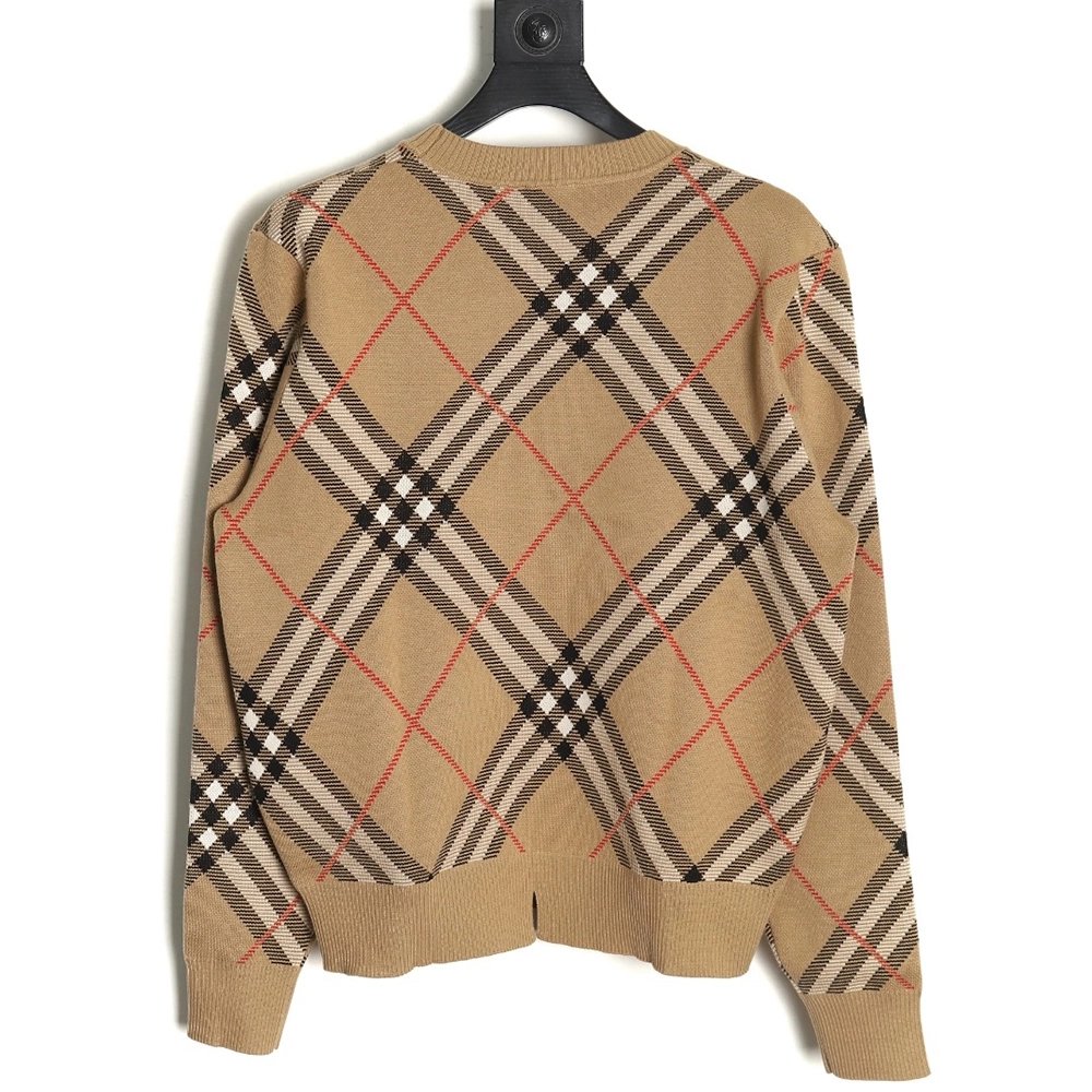 Burberry Twill crewneck knitted sweater,Cheap Replica Reps Burberry