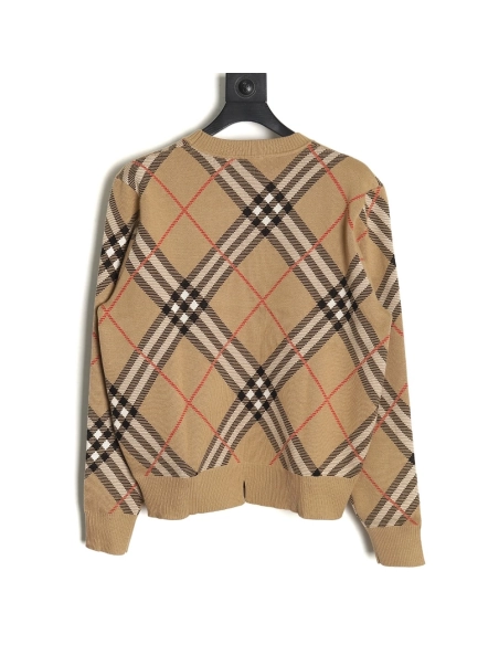 Burberry Twill crewneck knitted sweater,Cheap Replica Reps Burberry