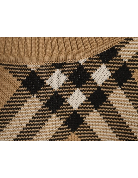 Burberry Twill crewneck knitted sweater,Cheap Replica Reps Burberry