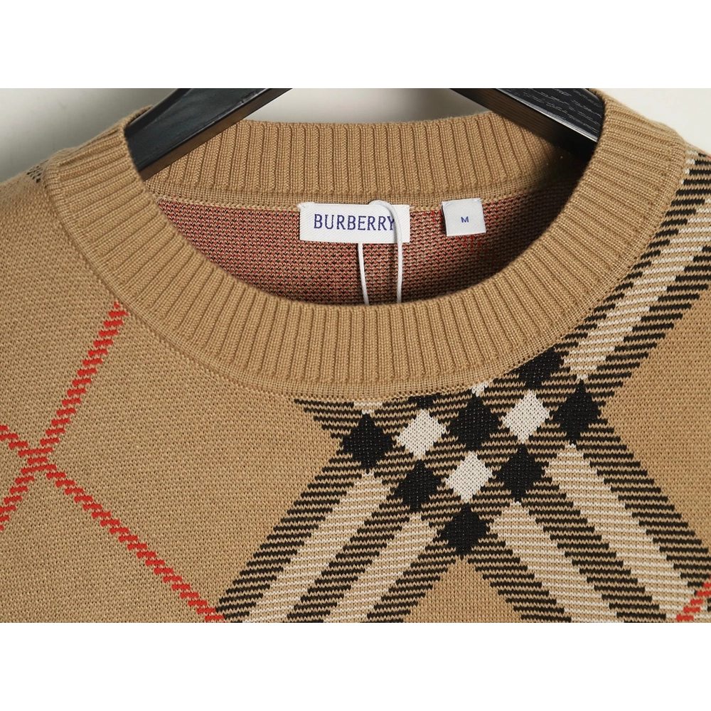 Burberry Twill crewneck knitted sweater,Cheap Replica Reps Burberry