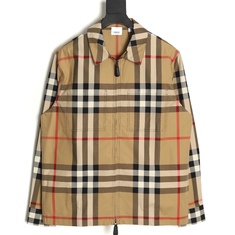 Burberry Large Check Lapel Shirt Jacket,Cheap Replica Reps Burberry