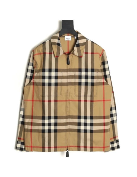 Burberry Large Check Lapel Shirt Jacket,Cheap Replica Reps Burberry