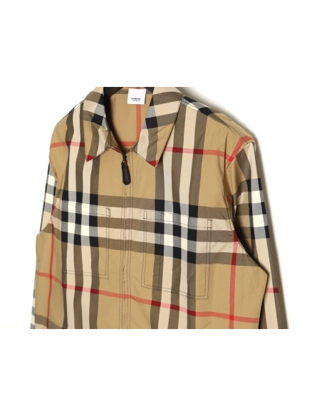 Burberry Large Check Lapel Shirt Jacket,Cheap Replica Reps Burberry