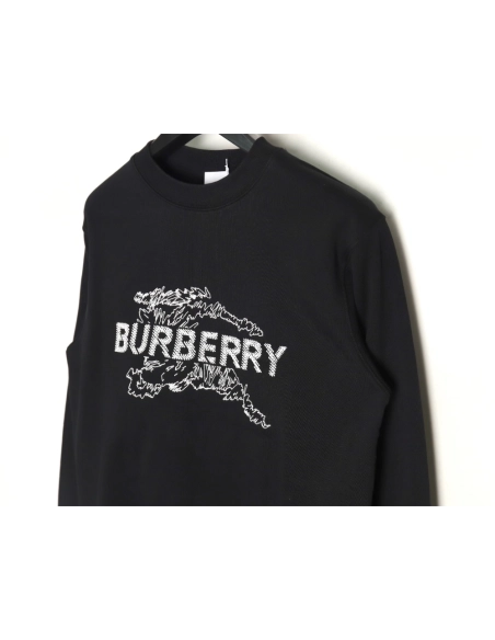 Burberry Sketched Warhorse Embroidered Crewneck Sweatshirt,Cheap Replica Reps Burberry