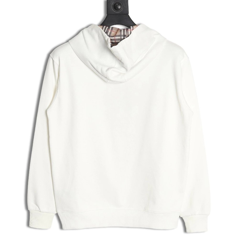 Burberry Classic Embroidered Logo Check Lined Hoodie,Cheap Replica Reps Burberry