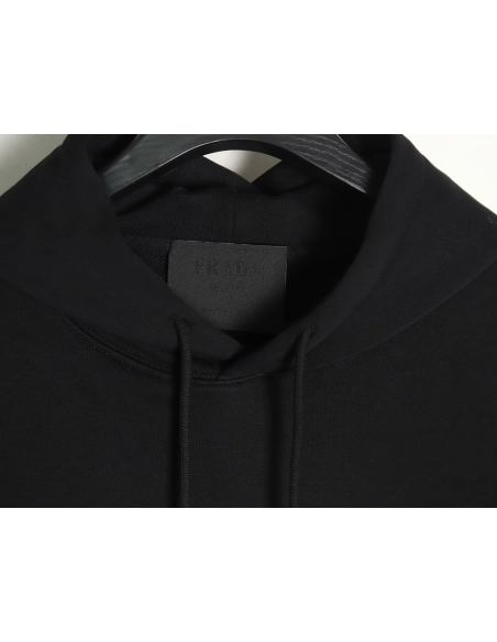 Prada Logo Embroidered Hoodie,Cheap Replica Reps Prada