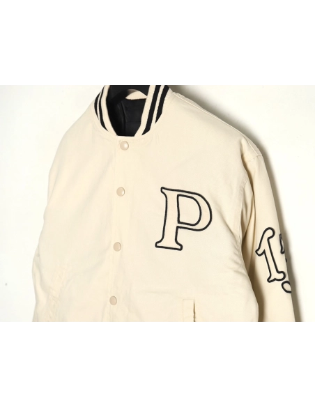 Prada baseball jacket with P patch on chest,Cheap Replica Reps Prada