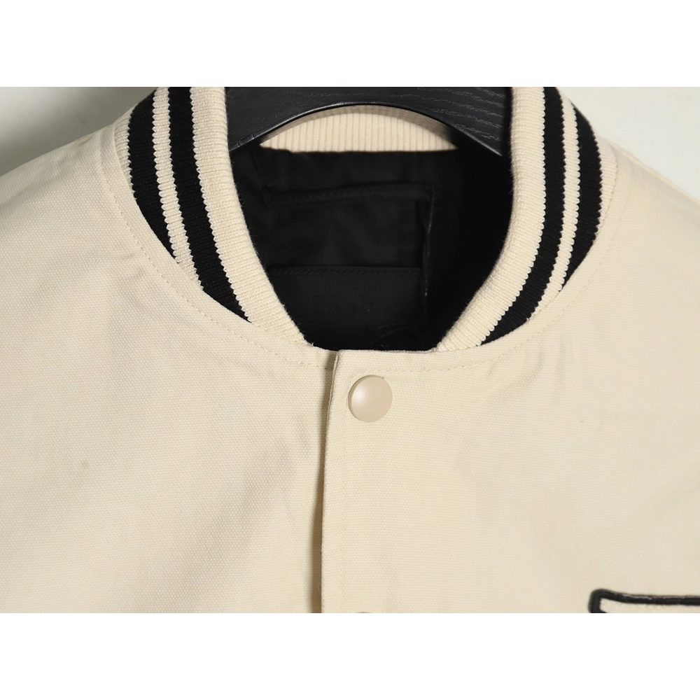 Prada baseball jacket with P patch on chest,Cheap Replica Reps Prada